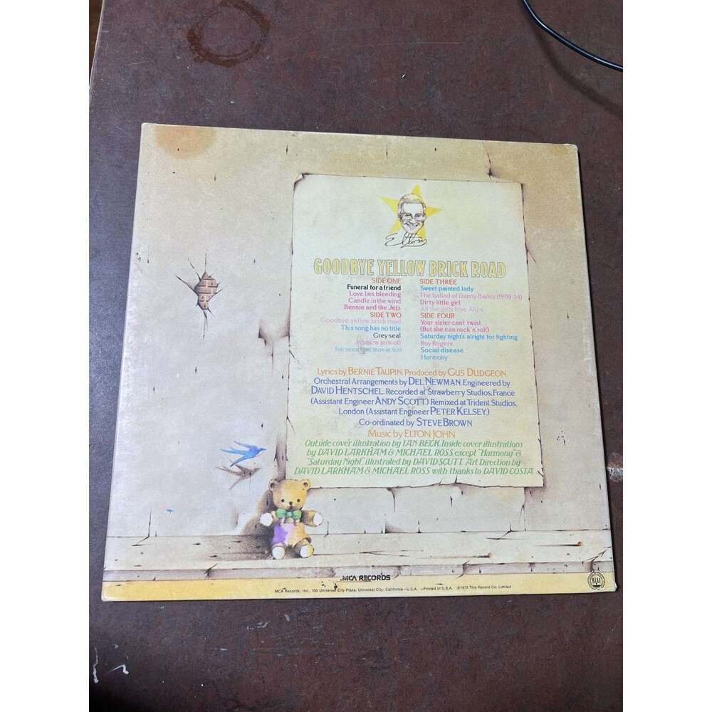 Elton John Goodbye Yellow Brick Road 2xLP Vinyl Record Album VG+ M02